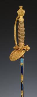 Photo 12 : SUPERIOR OFFICER'S SWORD OF THE CHEVAU-LÉGERS (or GENDARMES) OF THE KING'S MILITARY HOUSE, Restoration period. 30029