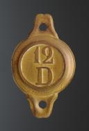 BOSSETTE POUR MORS DU 12ème RÉGIMENT DE DRAGON, modèle 1853, Second Empire. 29246-18