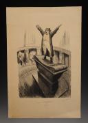 JEAN VEBER - NAPOLÉON AU CRI DE « VIVE L'ANGLETERRE ! », 1914 : lithographie en noir et blanc. 31189-1