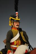 LEPELTIER DANIEL : MANNEQUIN MINIATURE À CHEVAL REPRÉSENTANT UN HUSSARD DU 7ème RÉGIMENT Premier Empire, XXème siècle. 30451