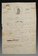 Armée d'Italie. LETTRE AUTOGRAPHE SIGNÉE DU GÉNÉRAL DE BRIGADE LAHOZ ET DU CHEF D'ÉTAT-MAJOR LANDRIEUX ADRESSÉE AU COMMANDANT DES PAYSANS MONETTE, (9 avril 1797 ?). 18910-60