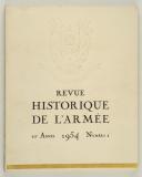 REVUE HISTORIQUE DE L'ARMÉE,  N° 1, 10ème année, 1954.