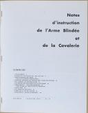 Photo 2 : " Notes d'instruction de L'Arme Blindée et de la Cavalerie " - Bulletin numéro 25 - Saumur - Janvier 1963