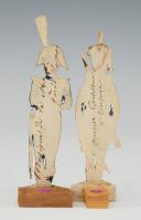 Photo 2 : OUVRIER D'ARTILLERIE ET MUSICIEN DU CORPS DES MATELOTS DE LA GARDE IMPÉRIALE PREMIER EMPIRE : SOLDATS DE STRASBOURG FIGURINE DE CARTE EN CARTON gouaché par la famille WURTZ, deuxième tiers du XIXème siècle, vers 1815-1848. 31156-7