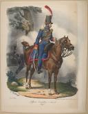Photo 1 : BELLANGÉ - " Officier d'artillerie à Cheval (Ligne) " - Gravure - n° 9 - Restauration