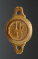 BOSSETTE POUR MORS DU 16ème RÉGIMENT DE DRAGON, modèle 1853, Second Empire. 29246-19