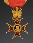 CROIX DE CHEVALIER DE L'ORDRE DE SAINT GRÉGOIRE LE GRAND, ORDRE DU SAINT SIÈGE, À TITRE MILITAIRE. Deuxième moitié du XIXème siècle. 32260-1