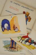 Photo 2 : ALGÉRIE & TUNISIE. 24 cartes aquarelles Scènes et Types nord-Africains éditées spécialement pour les Hôtels « Transatlantique». 