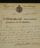 Photo 2 : Régiment de Latour-d'Auvergne, Armée de réserve. LETTRE AUTOGRAPHE SIGNÉE DU COLONEL G. LATOUR D'AUVERGNE autorisant Monsieur de Mariole, lieutenant-colonel, à s'absenter pour affaires personnelles, Paris le 13 février 1806. 18911-21