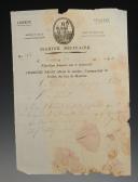 Photo 3 : Armée d'Italie, 1799. LOT DE TROIS LETTRES : l'une signée FRANÇOIS PAGES, commandant les flottilles des lacs de Mantoue, 23 floréal an 7 (12 mai 1799) ; la deuxième signée DAUBIGNY, Alexandrie le 25 floréal an 7 (14 mai 1799) ; la troisième signée EMMANUEL GROUCHY, Voltri le 22 messidor an 7 (10 juillet 1799). 18910-61