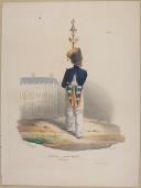 BELLANGÉ - " Infanterie (Garde Royale), Musicien  " - Gravure - n° 93 - Restauration