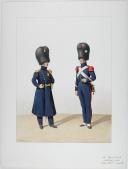 1824. Garde Royale. Artillerie à Pied. Chef de Bataillon, Caporal.