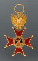 CROIX DE CHEVALIER DE L'ORDRE DE SAINT GRÉGOIRE LE GRAND, ORDRE DU SAINT SIÈGE, À TITRE MILITAIRE, second type. Deuxième moitié du XIXème siècle. 32260-2
