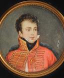 Photo 2 : Hussar Officer of the First Empire: portrait miniature signed SYCO, 20th-century reproduction. 30142