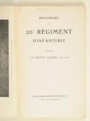 Photo 3 : HISTORIQUE du 26e régiment d'infanterie.