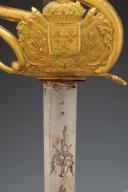 Photo 8 : SABRE DES GARDES DU CORPS DU ROI, modèle 1814, Restauration. 29992