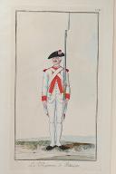 Photo 1 : Nicolas Hoffmann, Régiment d'Infanterie de Penthièvre, au règlement de 1786.
