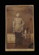 Photo 1 : BUSINESS CARD PHOTO: CARABINIER OF THE IMPERIAL GUARD, Second Empire. 27873-1