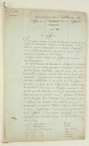 Photo 1 : OBSERVATION sur l'habillement, la coëffure et l'équipement de l'Infanterie française. 15 septembre 1786. 8 pages