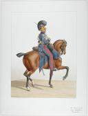 1820. Garde Royale. Train d'Artillerie. lieutenant.
