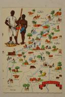 Carte postale mise en couleurs représentant la région du «SOUDAN».