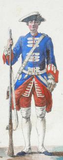 Photo 2 : PLANCHE ORIGINALE N° 55 par BAUDOUIN - " Exercice de l'Infanterie Françoise ordonné par le Roy le VI May M.D.CC IV 1757".