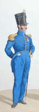 Photo 2 : 1820. Légions Départentales. Major ( 63e Légion - des Basses Pyrénés), Sous Lieutenant de Fusiliers (20e Légion - des Côtes du Nord).