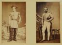 Photo 2 : TWO PHOTO CARDS OF OFFICERS OF THE CENT-GUARDS, Second Empire. 28090