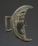 Photo 2 : CROISSANT DE SOUS-GORGE D'OFFICIER DE CAVALERIE, Consulat - Premier Empire. 33670