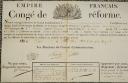 Photo 5 : Imperial Guard. CHASSEURS ON HORSEBACK. Lot of three documents: Disability discharge issued to Mr. LULX Philogène de La Motte (March 10, 1813); Appointment as a second lieutenant to Louis Léonard CHOLLET of the 23rd regiment (May 12, 1813); Record of services, campaigns, and injuries of Pierre CAYRE, major of the line in the 22nd regiment (April 7, 1815). 18907-20