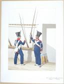 1830. Compagnies de sous officiers Sédentaires. Soldat, Fourrier