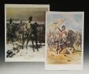 Photo 1 : LOT DE DEUX LITHOGRAPHIES EN COULEURS PAR CRANSTON FINE ART : Cavaliers du Premier Empire par Edouard Detaille.