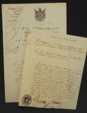 2ème Régiment d'Infanterie légère. DEUX LETTRES DE PROPOSITIONS DE NOMINATIONS, l'une signée du colonel SCHRAMM, 30 mars 1805 ; la seconde signée du colonel BRAYER, 13 octobre 1808. 18909-29