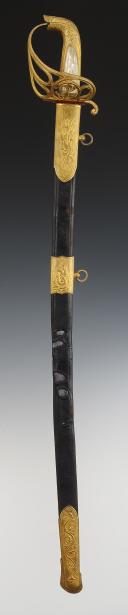 Photo 2 : SABRE D'OFFICIER DE LA MARINE DANOISE, Milieu XIXème siècle, vers 1840. 32656