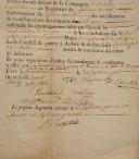 Photo 3 : SENTENCE OF DEATH FOR A DESERTER, Louis DUFORT alias Dutartre, soldier of the Beaulieu Company, Foix Infantry Regiment, on August 17, 1741. 18902-13.