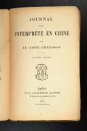 Photo 3 : D’HÉRISSON (Le Comte). Journal d’un interprète en Chine.