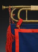 Photo 4 : TRUMPET AND FLAME OF THE 2nd REGIMENT OF CUIRASSIERS (1855-1865) OR CARABINIER (1865-1871) OF THE IMPERIAL GUARD, Second Empire. 27060