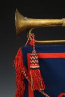 Photo 6 : TRUMPET AND FLAME OF THE 2nd REGIMENT OF CUIRASSIERS (1855-1865) OR CARABINIER (1865-1871) OF THE IMPERIAL GUARD, Second Empire. 27060