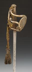 Photo 10 : SABRE DE RÉCOMPENSE ET PLAQUE DE CEINTURON, DIT « DES PAROISSES », donnés à François-Pierre DAUGUET, Capitaine au corps de Basse Normandie de l'Armée Royale de l'Ouest, modèle 1816, Restauration. 29991