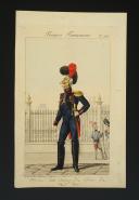 Photo 1 : MARTINET, OFFICIER DES SAPEURS DU GÉNIE DE LA GARDE 1810 : Gravure couleurs, Premier Empire.