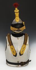 HELMET AND BREATHER OF AN OFFICER OF CUIRASSIERS, model 1858, Second Empire. 27741
