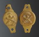 PAIRE DE BOSSETTES POUR MORS D'ARTILLERIE, Monarchie de Juillet. 29246-23