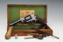 ADAMS REVOLVER MODEL 1854 CALIBER 54 PRESENTED IN ITS CASE, Second half of the 19th century. 33597