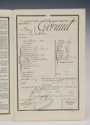 Photo 2 : MILITARY RECORD OF GÉRAUD LOUIS ERNEST HENRI, 31st territorial infantry regiment. 18900-3