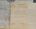 Photo 4 : ADDITIONAL PENSION CERTIFICATE FOR REASONS OF INJURIES AND VARIOUS DOCUMENTS REGARDING THE PENSION OF MR. JULES SÉVÈRE MARÉCHAL residing in Mont-de-Marsan (Landes), former soldier in the 27th Line Regiment, November 1, 1857. 18902-14