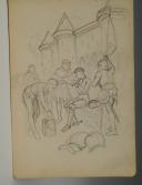 Photo 6 : LUCIEN ROUSSELOT : LOT DE QUATRE CARNETS DE DESSINS ET CROQUIS AU CRAYON DE PAPIER,  Première moitié du XXème siècle. 33380