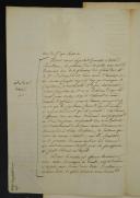 Photo 7 : 1er Régiment de Hussards. 12è Division Militaire. DEUX LETTRES DU CONSEIL D'ADMINISTRATION, L'une (1812) demandant le congé absolu pour des militaires en droit de le recevoir, la seconde (1813) faisant été de places restées vacantes dans certains escadrons. 18911-3