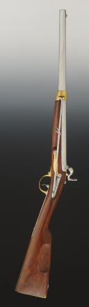 Photo 14 : MOUSQUETON DE LANCIERS DE LA MANUFACTURE ROYALE DE MAUBEUGE attribué au 8ème régiment DE CHASSEUR À CHEVAL, modèle 1822, Monarchie de Juillet. 26967