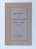 Historique du 257e Régiment 'Artillerie pendant la guerre 1914-1919
