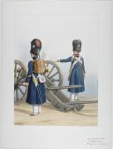 Photo 1 : 1828. Garde Royale. Artillerie à Pied. Brigadier, Canonnier.